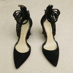 Jessica Simpson butterfly winged heels
